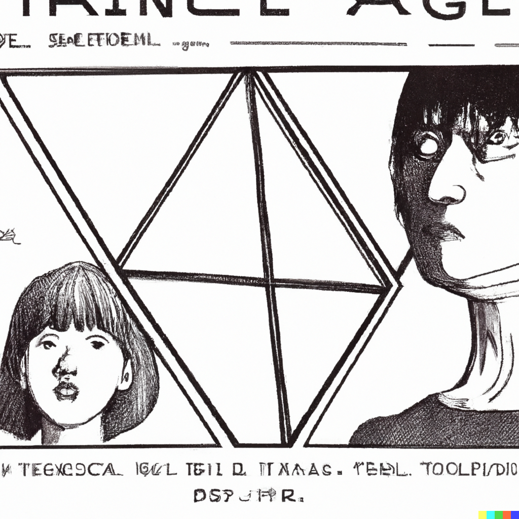 DALL·E 2022-10-05 19.45.10 - a junji ito comic about triangles.png